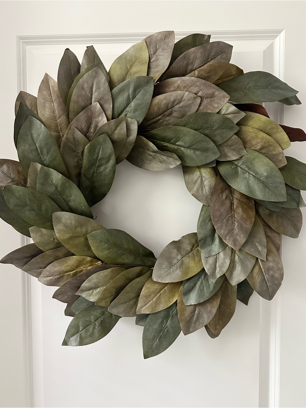 Magnolia Home Signature Faux Magnolia Leaf Wreath - Fall Harvest Decor Farmhouse
